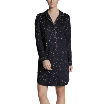 Se Calida Winter Dreams Nightshirt Marine Stribet bomuld Medium Dame ved Timarco