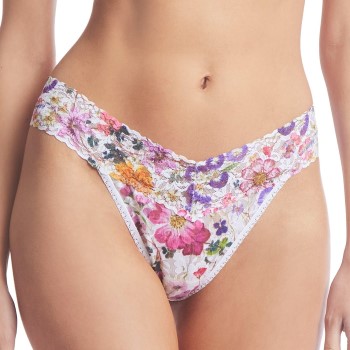 Hanky Panky Trusser Printed Original Rise Thong Hvid m Blomste nylon One Size Dame