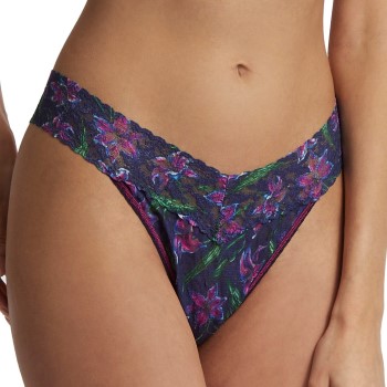 Hanky Panky Trusser Printed Original Rise Thong Mørkelilla nylon One Size Dame