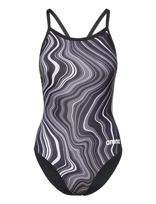 Arena Women's Swimsuit Lightdrop Back Marbled Black-Blac Arena Black