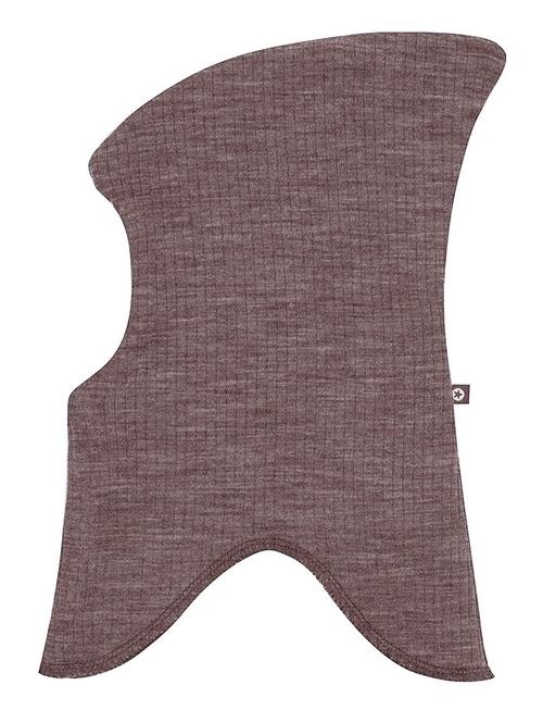 Balaclava, 2 Layers, Rose Brown Drop Needle, Merino Wool, 80/86 Smallstuff Brown