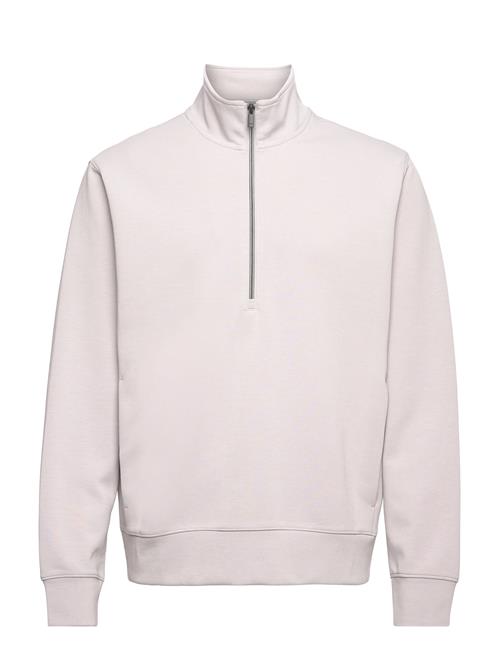 Se Mango Breathable Zip-Neck Sweatshirt Mango Cream ved Booztlet