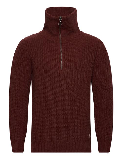 Armor Lux Sweater Zip-Up Collar Héritage Armor Lux Burgundy