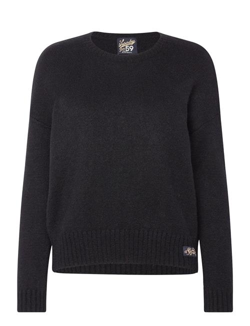 Se Superdry Essential Crew Neck Jumper Superdry Navy ved Booztlet