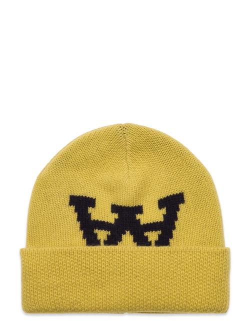 Se Double A by Wood Wood Vin Jacquard Beanie Double A By Wood Wood Yellow ved Booztlet