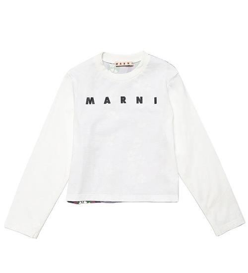 Marni Marni Bluse - Hvid/GrÃ¸n/Lilla m. Blomster