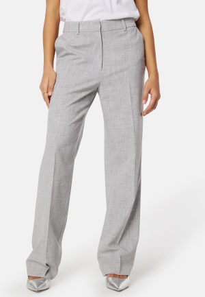 BUBBLEROOM High Waist Melange Suit Pants  Light grey melange 36