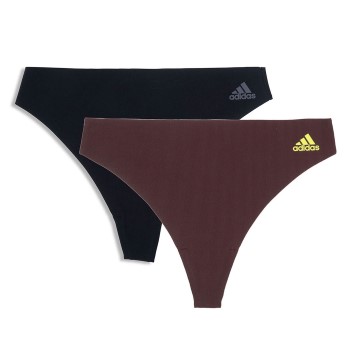 adidas Trusser 2P BOS Micro Cut Free Thong Multi Sort/brun Small Dame