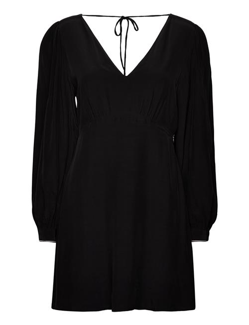 Fluid Solid Short V-Neck Dress Tommy Hilfiger Black