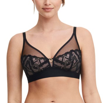 Chantelle Bh Corsetry Embroidery Wirefree Support Bra Sort B 75 Dame