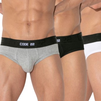 Code 22 3P Essential Brief Flerfarvet bomuld Large Herre