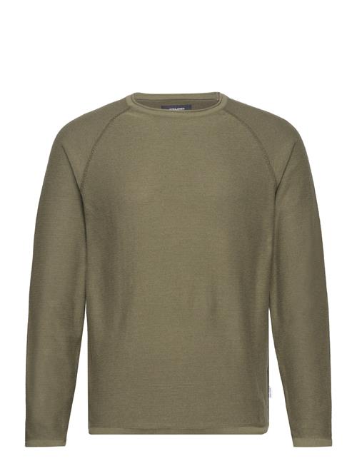 Se Jack & Jones Jwhunion Knit Crew Neck Jack & J S Khaki ved Booztlet