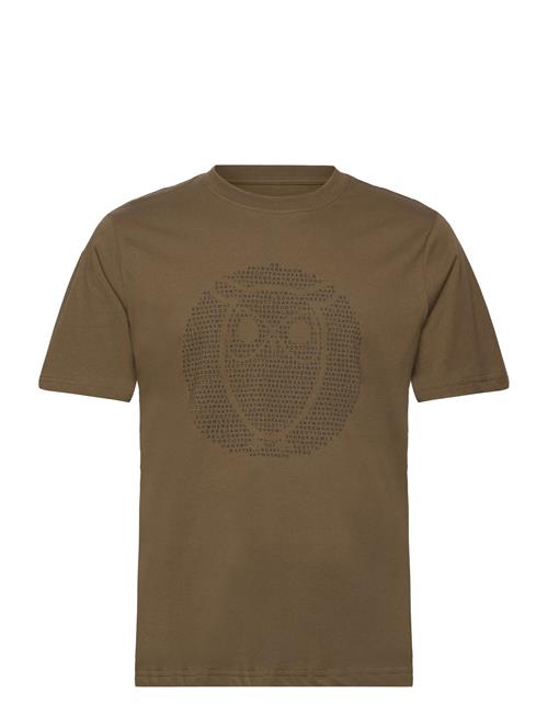 Knowledge Cotton Apparel Regular Fit Owl Chest Print - Gots/ Knowledge Cotton Apparel Khaki