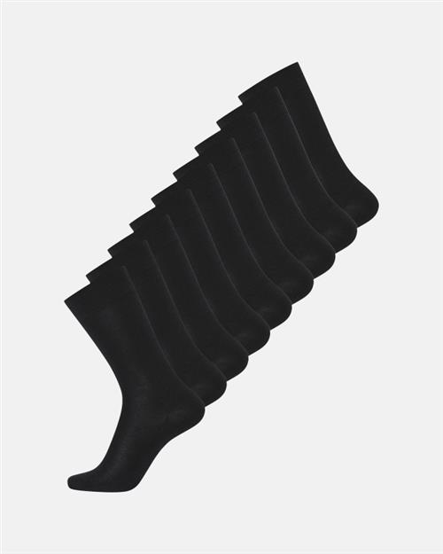 Strømper 9-pak | Økologisk uld | Sort