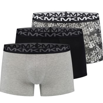 Michael Kors 3P Fashion Boxer Brief Grå/Sort bomuld Small Herre