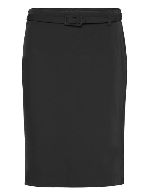 Mango Pencil Belt Skirt Mango Black