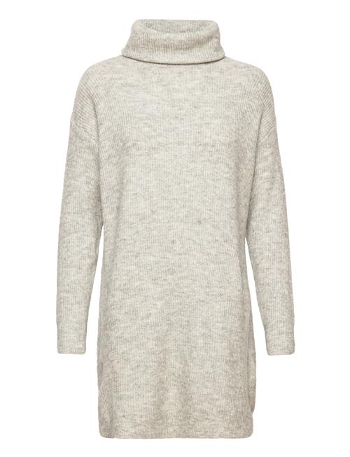 Se Vila Vicilia Rollneck L/S Knit Tunic/Su- Vila Grey ved Booztlet