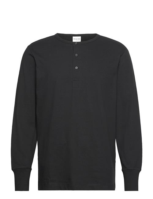 Selected Homme Slhphillip Ls Henley Noos Selected Homme Black