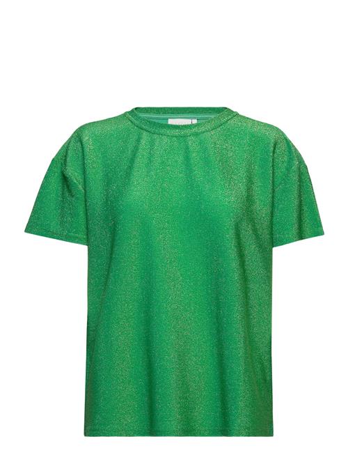 Coster Copenhagen Shimmer Tee In Lurex Jersey Coster Copenhagen Green