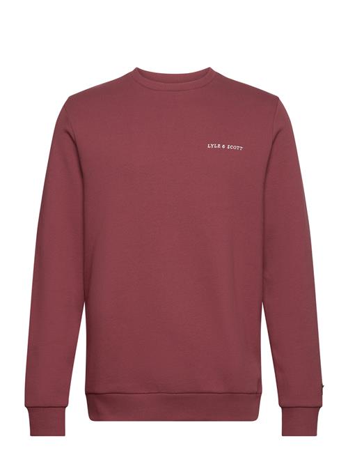 Lyle & Scott Embroidered Crew Neck Sweatshirt Lyle & Scott Burgundy