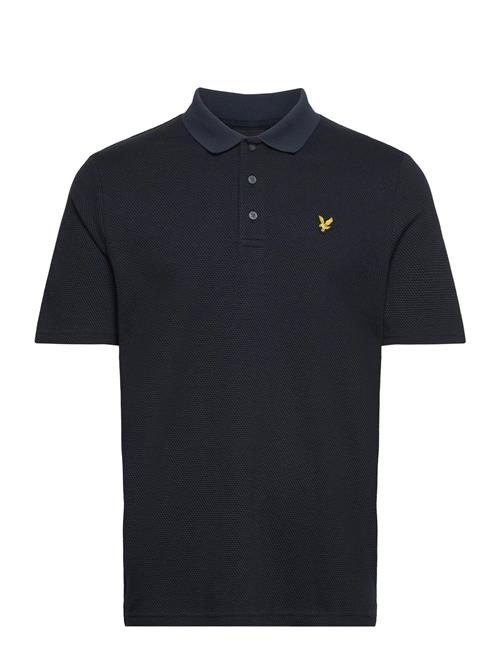 Se Lyle & Scott Tonal Texture Polo Lyle & Scott Navy ved Booztlet