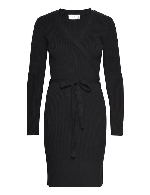 Vila Viril Wrap L/S Knit Dress - Noos Vila Black