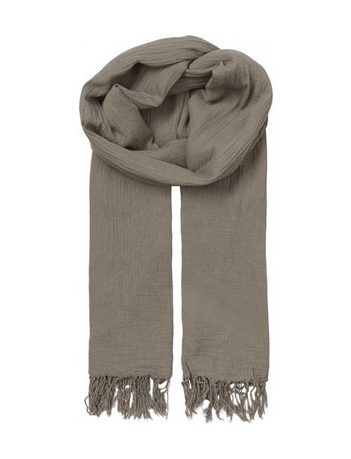 Se Becksöndergaard Solid Ilona Scarf Becksöndergaard Brown ved Booztlet