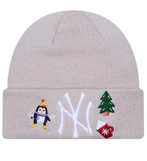 Se New Era New Era Hue - Strik - New York Yankees - Festive - Beige ved KidsWorld