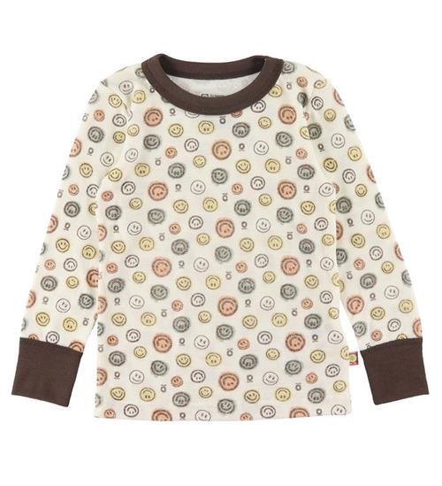 Se Katvig Bluse - Uld - Hvid m. Smiley ved KidsWorld