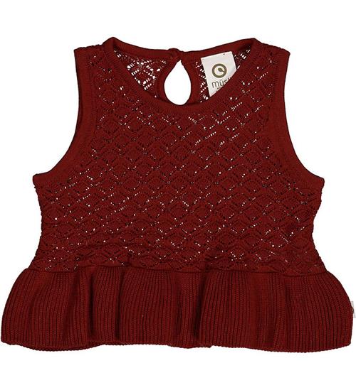 MÃ¼sli MÃ¼sli Vest - Knit Scallop - Russet m. HulmÃ¸nster