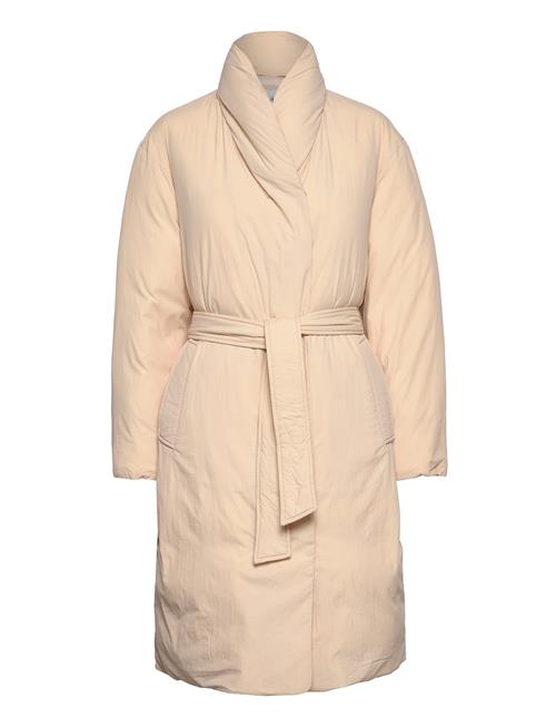 Calvin Klein Recycled Down Wrap Puffer Coat Calvin Klein Cream