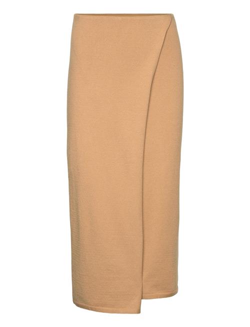 Mango Knit Wrap Skirt Mango Beige