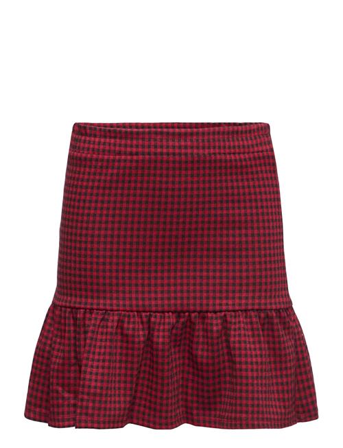 Mango Houndstooth Skirt Mango Red