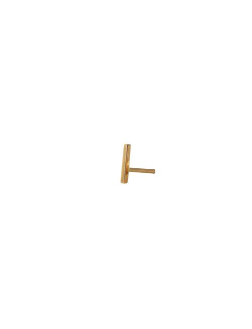 Design Letters Earring Studs Archetypes, Gold, A-Z Design Letters Gold