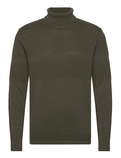 Se Selected Homme Slhmaine Ls Knit Roll Neck W Noos Selected Homme Khaki ved Booztlet