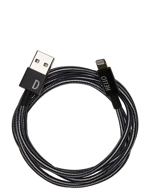 Charger Cable Iph A-Z Design Letters Black