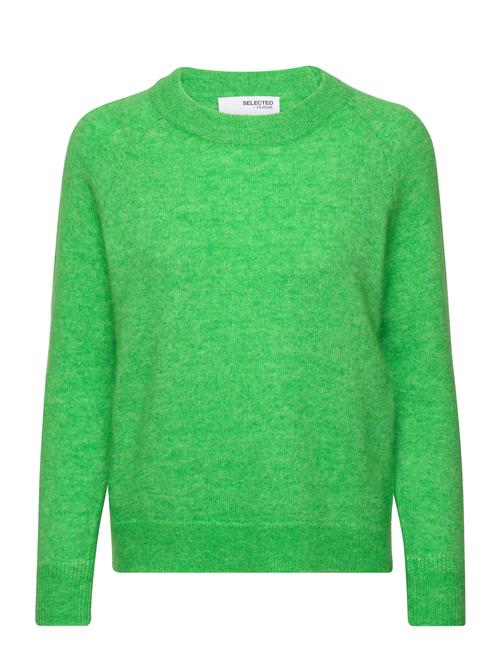 Se Selected Femme Slflulu Ls Knit O-Neck B Noos Selected Femme Green ved Booztlet