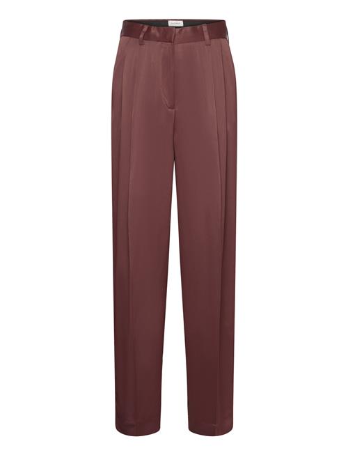 Se House Of Dagmar Shiny Wide Suit Pant House Of Dagmar Brown ved Booztlet