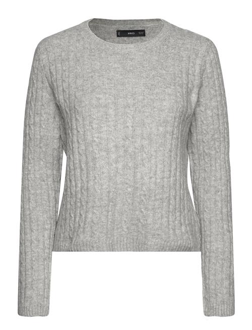 Se Mango Cable-Knit Sweater Mango Grey ved Booztlet