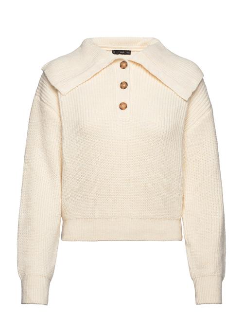 Butt D Collar Knit Sweater Mango Cream