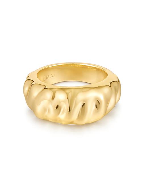 LUV AJ The Hammered Ridged Band- Gold- 5 LUV AJ Gold