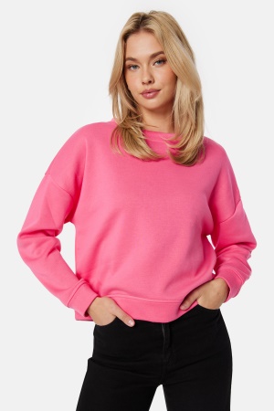 Se Pieces Chilli LS Sweat Hot Pink XS ved Bubbleroom