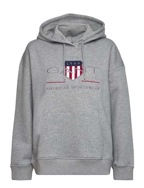 Se GANT Rel Archive Shield Hoodie GANT Grey ved Booztlet