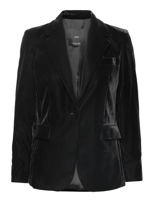 Mango Velvet Blazer Mango Black