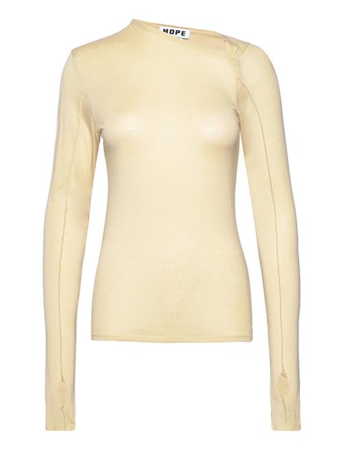 Se Hope Long-Sleeve Asymmetrical Top Hope Yellow ved Booztlet