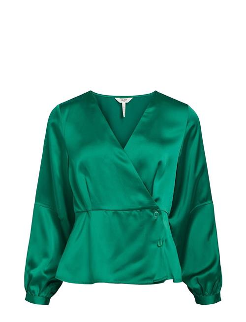 Object Objalamanda L/S Wrap Top 129 Object Green