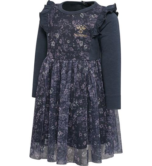 Hummel Tylkjole - hmlOann - Ombre Blue/Lilla m. Blomster