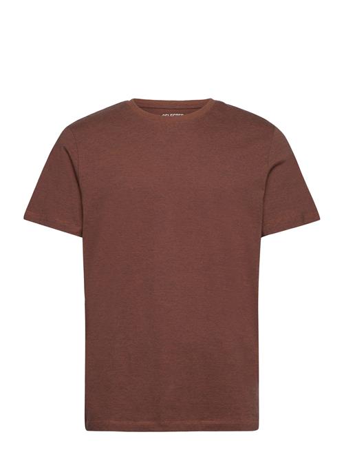 Selected Homme Slhaspen Mini Str Ss O-Neck Tee Noos Selected Homme Brown