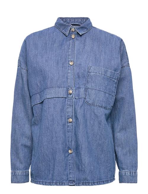 Esprit Collection With Hemp: Denim Blouse Esprit Collection Blue