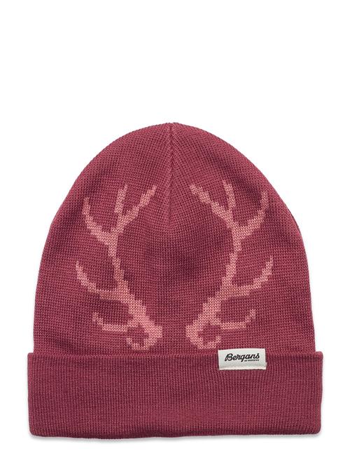 Antlers Kids Beanie Dark Creamy Rouge/Light Creamy Rouge Bergans Pink